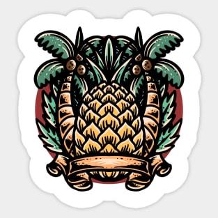 pineapple summer Sticker